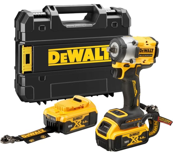 Аккумуляторный гайковерт Dewalt DCF921P2LRT, 18 В, 610 Нм, 3550 уд/мин, с 2 АКБ 5 Ач, без ЗУ, в кейсе TSTAK () DCF921P2LRT-XJ