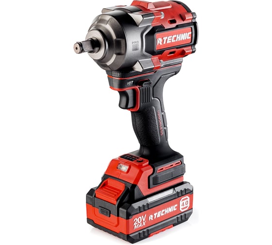 Гайковерт ударный аккумуляторный RUNTEC TECHNIC 1/2, 20В, 2х4Ач, 1000Нм RT-IW1000T