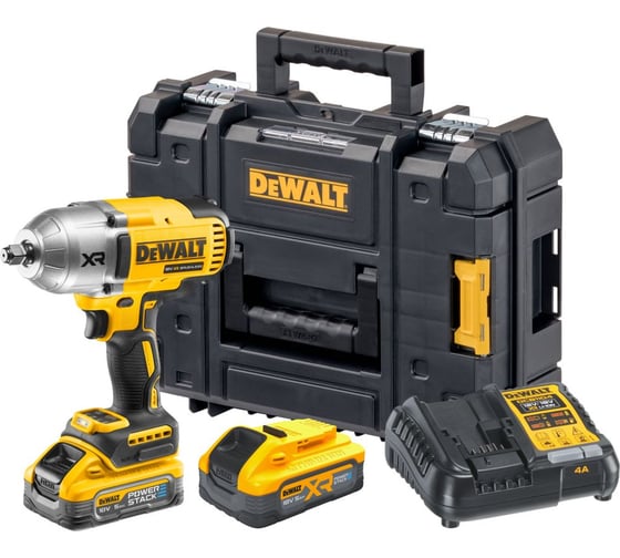 Аккумуляторный гайковерт Dewalt DCF900P2G, 18 В, 1898 Нм, 2200 уд/мин, с 2 АКБ 5 Ач и ЗУ, в кейсе TSTAK DCF900H2T-QW