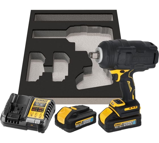 Аккумуляторный гайковерт Dewalt DCF964H2G, 18 В, 2576 Нм, 2015 уд/мин, с 2 АКБ 5 Ач и ЗУ, в чехле DCF964H2G-QW