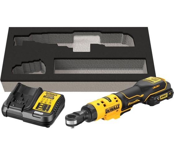 Аккумуляторный угловой гайковерт Dewalt, DCF504L1G, 12 В, 54 Нм, 250 об/мин, с АКБ 3 Ач и ЗУ, в чехле DCF504L1G-QW