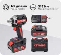 Бесщеточный аккумуляторный ударный гайковерт KEYANG IW20BLH-315 set
