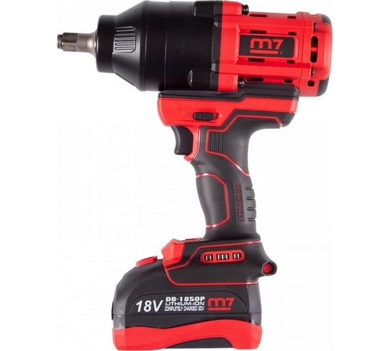 Аккумуляторный ударный гайковерт MIGHTY SEVEN 1/2", 1700 Нм, кейс, 18 В DW-402A