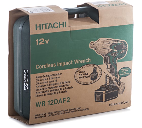 Аккумуляторный ударный гайковерт Hitachi WR12DAF2