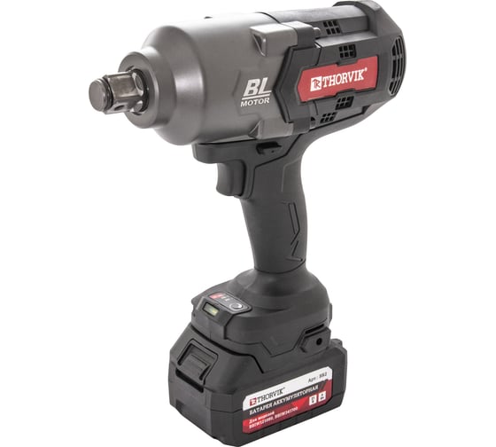 Ударный аккумуляторный бесщеточный гайковерт THORVIK BBIW341700 3/4DR, 21В, 1700 Нм 053654