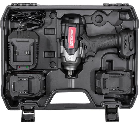 Ударный аккумуляторный бесщеточный гайковерт THORVIK BBIW121080 1/2DR, 21В, 1080 Нм 053653