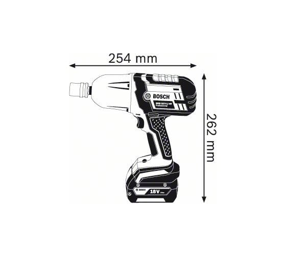 Аккумуляторный ударный гайковерт Bosch GDS 18 V-LI HT Solo 0.601.9B1.300