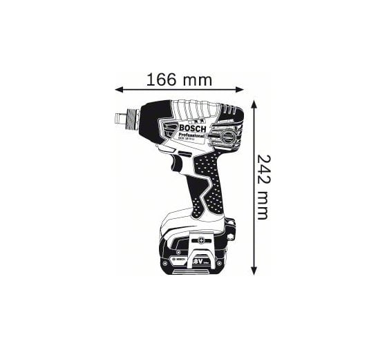 Аккумуляторный ударный гайковерт Bosch GDX 18 V-LI 0.601.9B8.101