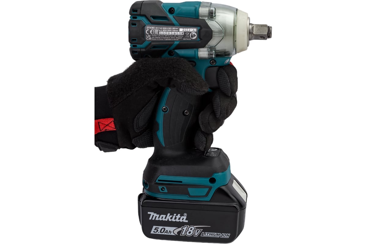 Аккумуляторный ударный гайковерт Makita бесщеточный, 18 В, 1x5 Ач Li ...
