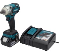 Аккумуляторный ударный гайковерт Makita бесщеточный, 18 В, 1x5 Ач Li-ion, 0-1800/2600/3500у/м, 280 Нм, квадрат 1/2", 1.7 кг, кор., подсв, М10-М20, кейс DTW285RTK