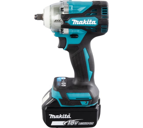 Аккумуляторный ударный гайковерт Makita бесщеточный, 18 В, Li-ion, BL-мотор, 0-3200 об\мин, 0-4000 уд\мин, 300 Нм, 4 скорости, квадрат 3\8",1.4 кг, кор., подсветка, М10-М20, 2x5.0 Ач, быстрое ЗУ, кейс DTW302RTJ
