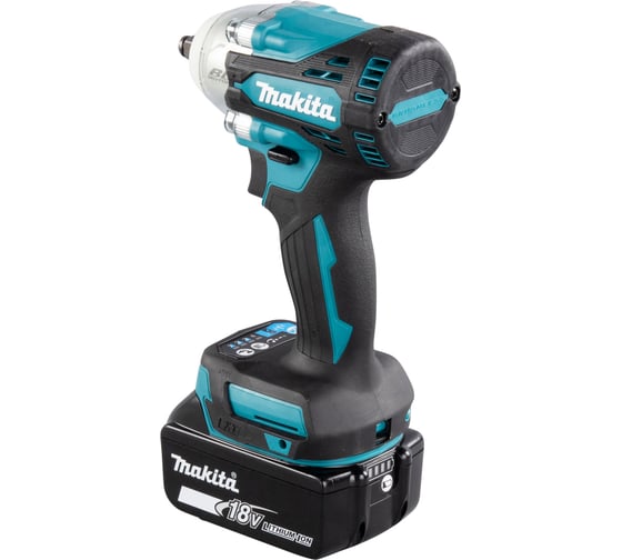 Аккумуляторный ударный гайковерт Makita бесщеточный, 18 В, Li-ion, BL-мотор, 0-3200 об\мин, 0-4000 уд\мин, 300 Нм, 4 скорости, квадрат 3\8",1.4 кг, кор., подсветка, М10-М20, 2x5.0 Ач, быстрое ЗУ, кейс DTW302RTJ