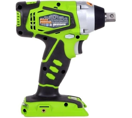 Аккумуляторный ударный бесщеточный гайковерт Greenworks G24IW