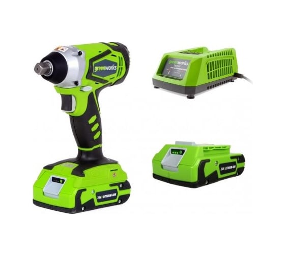 Ударный аккумуляторный гайковерт Greenworks G24IW