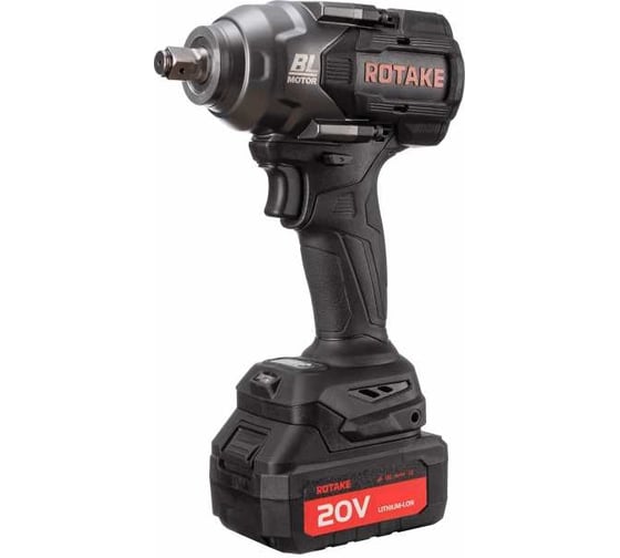 Аккумуляторный ударный гайковерт Rotake 3/4", 1700 нм, 20 В, АКБ 4 Ач 2 шт., в кейсе RC-8805