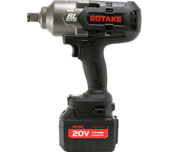 Аккумуляторный ударный гайковерт Rotake 3/4", 1700 нм, 20 В, АКБ 4 Ач 2 шт., в кейсе RC-8805