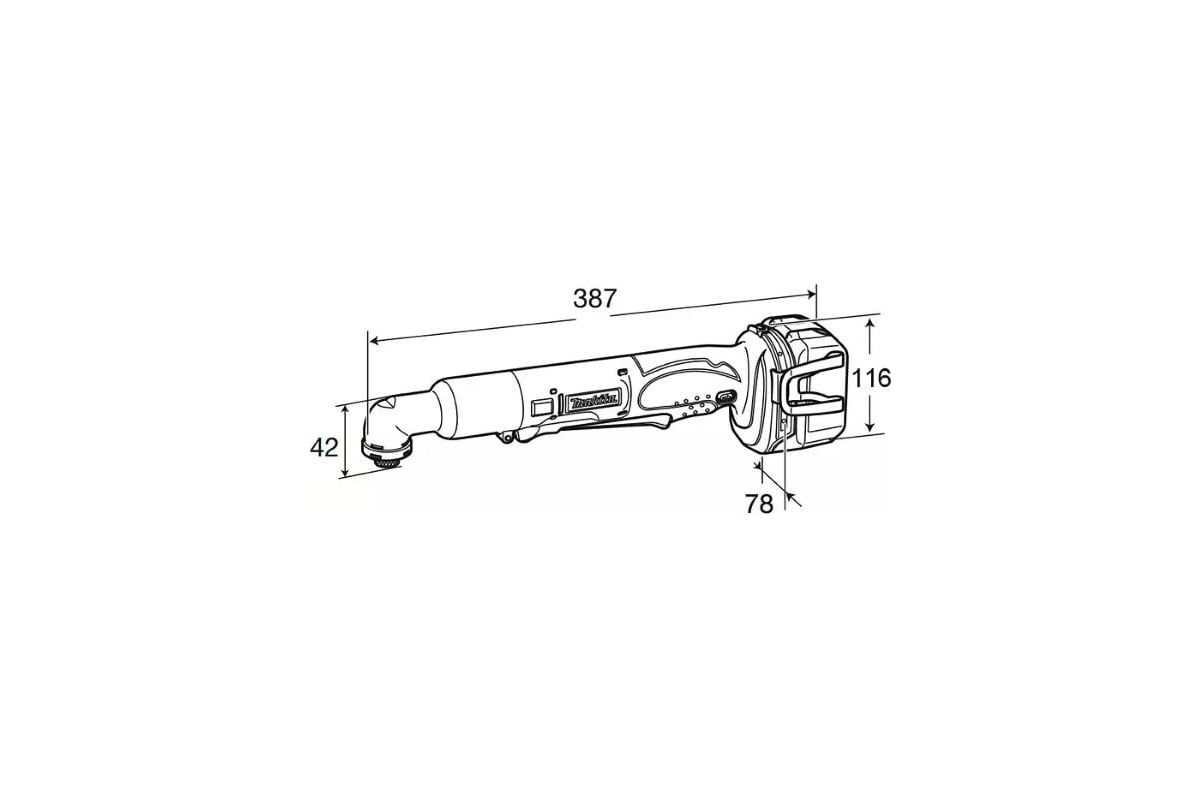 Аккумуляторный ударный угловой гайковерт Makita DTL063Z - выгодная цена .