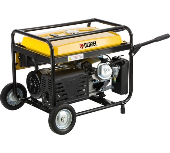 Бензиновый генератор DENZEL GE 6900E, 5,5 кВт, 220В 50Гц, 25 л, электростартер 94684