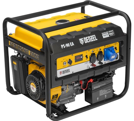 Бензиновый генератор DENZEL PS 90 EA, 9,0 кВт, 230В, 25л 946934