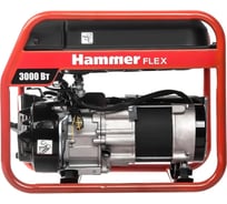 Hammer Бензоэлектростанция flex 3квт 220в 50гц бак 15л непр.9ч Hammer (13180) GN3000