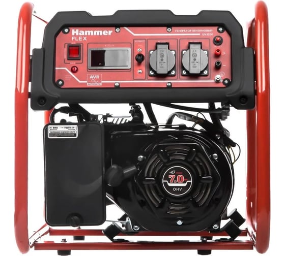 Hammer Бензоэлектростанция flex 3квт 220в 50гц бак 15л непр.9ч Hammer (13180) GN3000