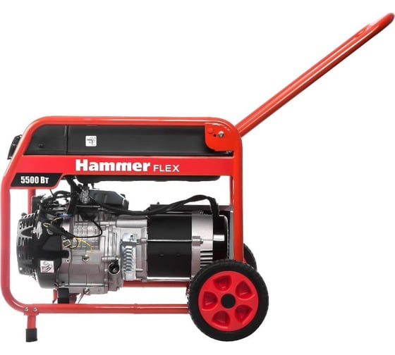 Hammer Бензоэлектростанция flex электрозапуск 6квт 220в 50гц бак 30л непр.8,5ч Hammer (13180) GN7000ET