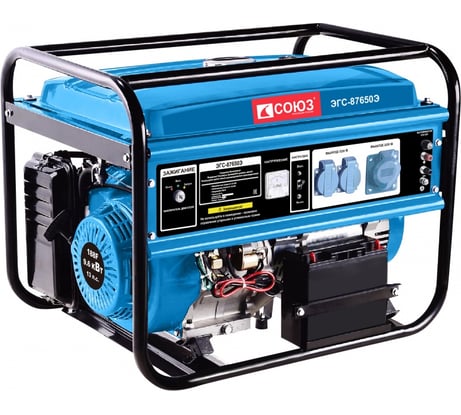 Бензогенератор СОЮЗ 5500 Вт электростарт ЭГС-87650Э