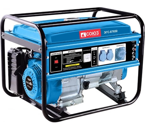 Бензогенератор СОЮЗ 5500 Вт ручной старт ЭГС-87650
