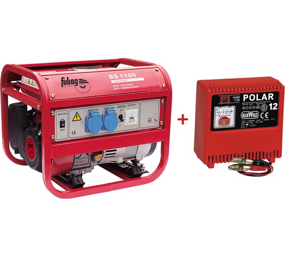 Набор электростанция FUBAG BS 1100 + зарядное устройство BLUE WELD POLAR 12 (807624)