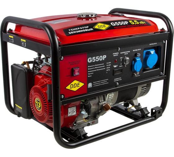 Бензиновый генератор DDE G550P 1ф 5,0/5,5/9,4 кВт бак 25 л двигатель 13 лc 919-990 0