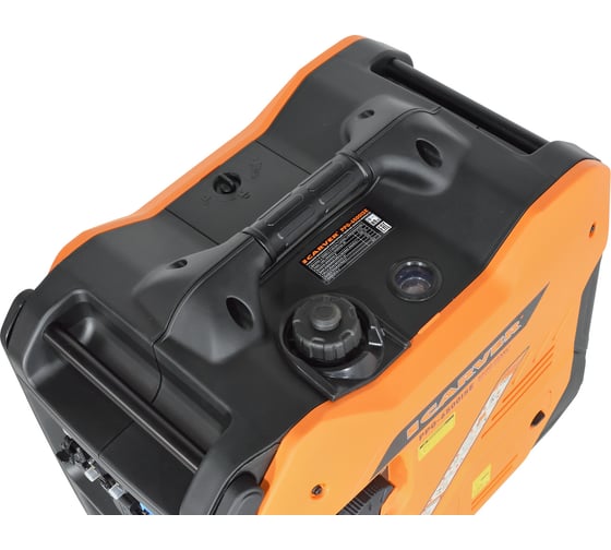 Генератор CARVER PPG -6500ISE инверторный 5/5,5кВт, 220/12В, 1+1роз,USB, безATS-порта, диспл, колеса 01.020.00048