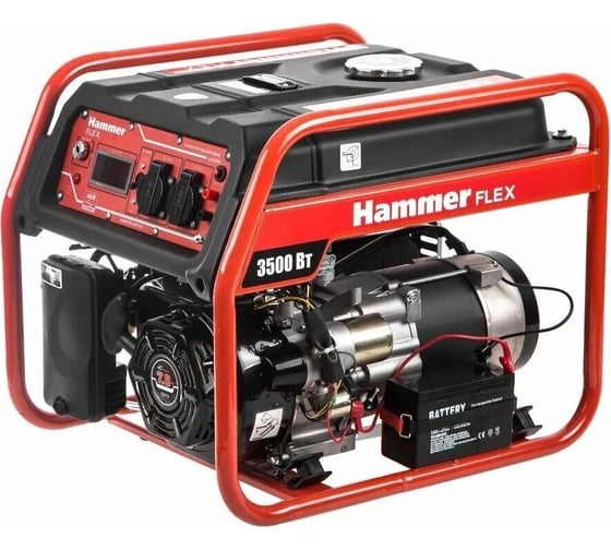 Бензоэлектростанция Hammer flex электрозапуск 3.5квт 220в 50гц бак 15л непр.9ч 13180 GN4000E