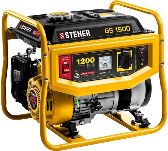 Бензиновый генератор STEHER 1200 Вт GS-1500