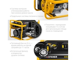 Steher 5500 Вт GS-6500 — фото 5