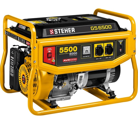 Бензиновый генератор STEHER 5500 Вт GS-6500 1
