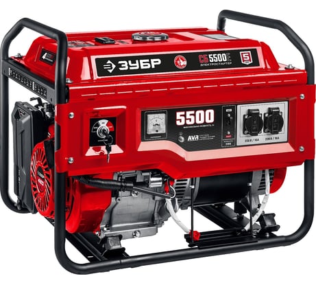 Бензиновый генератор с электростартером ЗУБР 5500 Вт СБ-5500Е