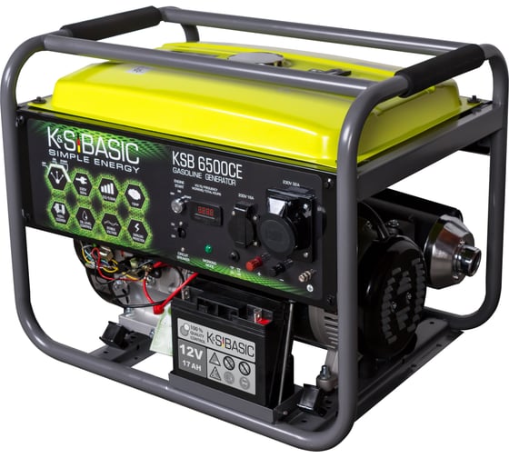Бензиновый генератор K&S BASIC KSB 6500CE