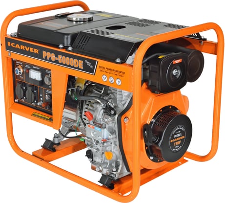 Генератор CARVER PPG - 5000DE дизель (LT-178F, 3,3/3,6кВт, 220В, бак12.5л, э/старт, медь)(12шт/пал) 01.020.00051
