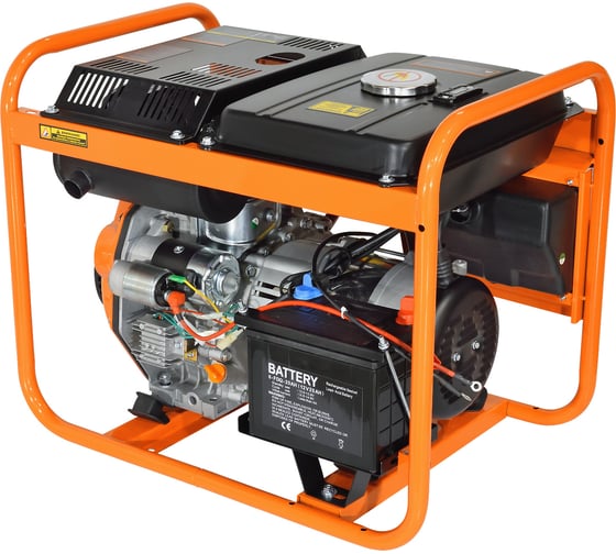 Генератор CARVER PPG - 5000DE дизель (LT-178F, 3,3/3,6кВт, 220В, бак12.5л, э/старт, медь)(12шт/пал) 01.020.00051