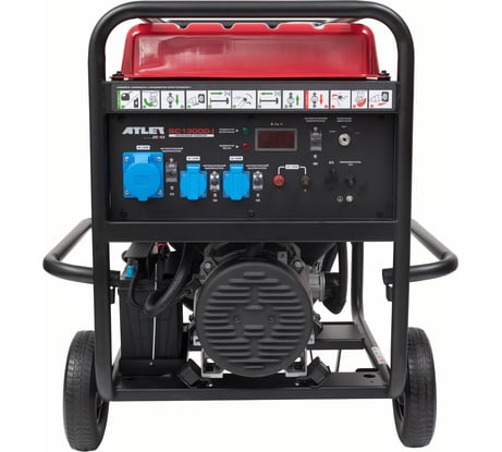 Бензиновый генератор ATLET (10кВт, электростартер, медная обмотка, колеса и ручки) SC13000-I
