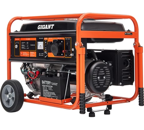 Бензиновый генератор Gigant (6,5 кВт; эл.стартер; ATS; колёса и ручки) GGL-6500E