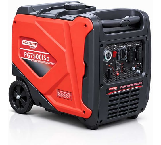 Генератор инверторный PROKRESSPOWER PG7500iSo 5,5/6.5 кВт, 10л, 45кг, электрозапуск и запуск с пульта РБ000035757