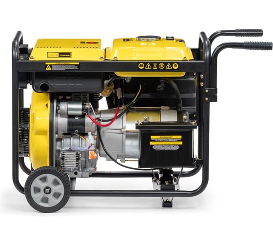 Генератор дизельный CHAMPIOND G6501E-3 400В 6,2/6,8 кВА 8,9 лс, 12,5 л, 12V эл.стартер, колеса, счетчик VIDG6501E-3