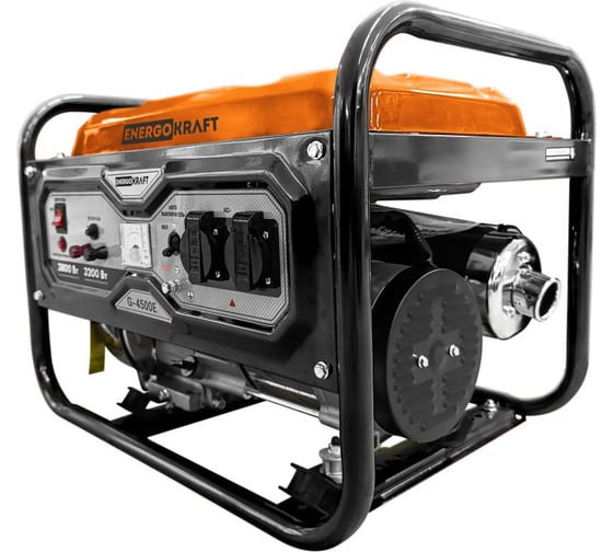Генератор бензиновый ENERGOKRAFT G-4500E 3.2/3.8 кВт, бак 15 л, электрозапуск 00-00000023