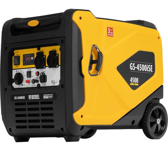 Генератор инверторный Denzel GS-4500iSE, 4,5 кВт, 230 В, закрытый корпус, электростартер 94714 1