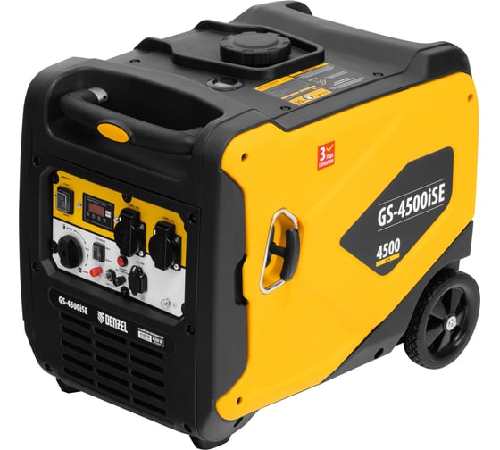 Генератор инверторный Denzel GS-4500iSE, 4,5 кВт, 230 В, закрытый корпус, электростартер 94714