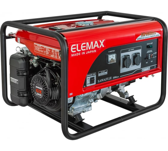 Бензиновый генератор Elemax SH4600EX-R, 4,0кВт, 230В, 708х548х493мм, 63кг, ручной запуск 00-00001252 1