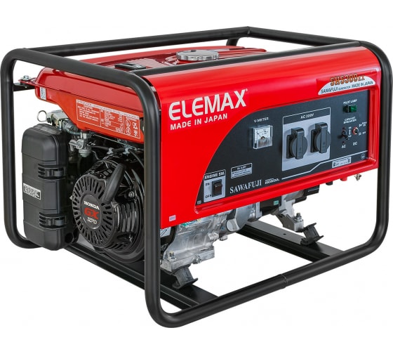 Бензиновый генератор Elemax SH5300EX-R, 4,7кВт, 230В, 708х548х493мм, 68кг, ручной запуск 00-00001253 1