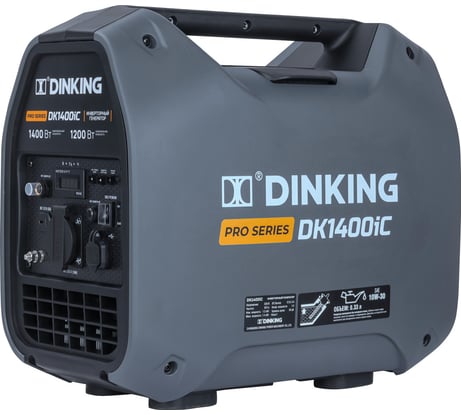 Генератор бензиновый инверторный Dinking DK1400iC (1,4 кВт, 230В/50 Гц, DK 145F/P-1, бак 2.5л) ГЕН037