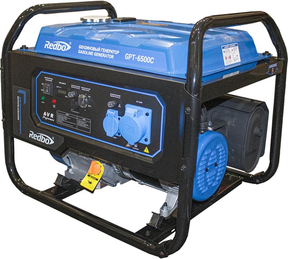 Бензиновый генератор Redbo GPT-6500KC (5.0 кВт./5.5 кВт.,ручной/электро стартер) 30296